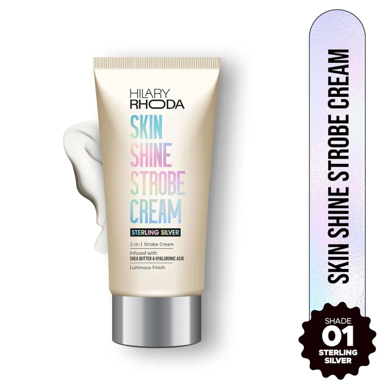 Hilary Rhoda Skin Shine Strobe Cream | 2 in 1 - Highlighter & Moisturiser | Shea Butter & Hyaluronic Acid | Intense Hydration | Weightless formula & Luminous Finish - 25ml (Pink Champagne - Shade 02) SH-7711 thumbnail 4